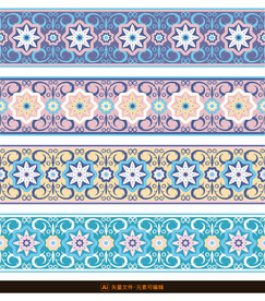 民族风复古花边花纹