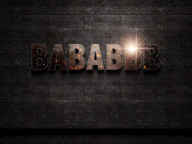 字体立体字复古金属字