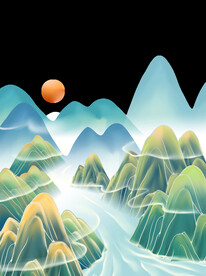 国潮山水