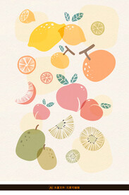 手绘卡通水果素材