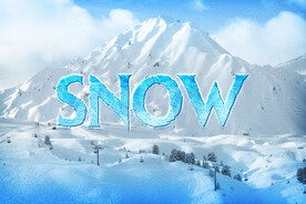 电影游戏效果字特效字冰雪