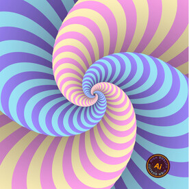 晕眩彩色螺旋