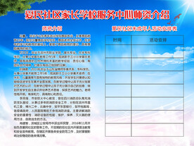 简介 老师 蓝色 海报 展板