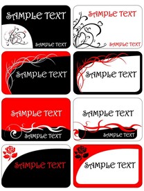 红黑 花纹  卡片