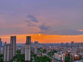城市落日
