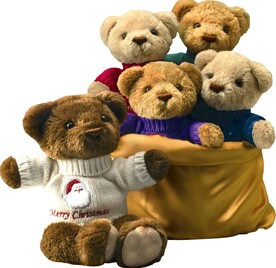 免抠圣诞熊娃娃