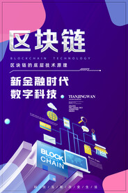 金融时代区块链科技海报
