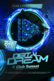 炫彩数码梦想科幻科技海报