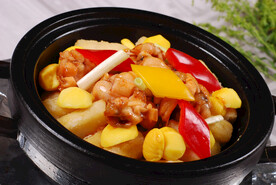 粉藕板栗烧石蛤