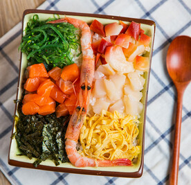 甜虾六格日式便当