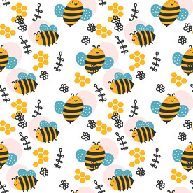 蜜蜂可爱卡通背景