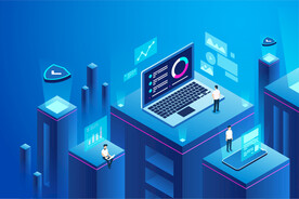 人工智能蓝色科技背景海报