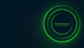 抽象绿线圆形背景