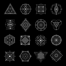 几何黑色线条创意元素