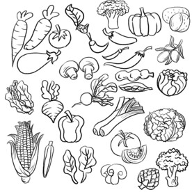 铅笔手绘蔬菜儿童简笔画