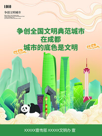 创建文明城市海报