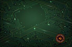 芯片电路图背景