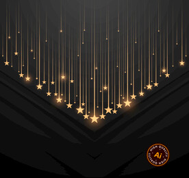 金色星星装饰矢量背景