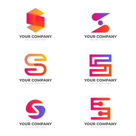 S字母飘带LOGO标志