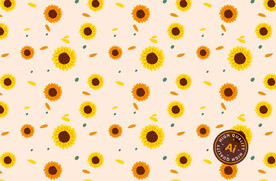 卡通向日葵背景