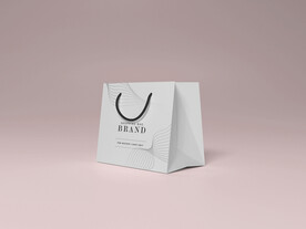 商超购物宽型手提纸袋样机 