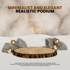 自然原木石块产品展示电商 