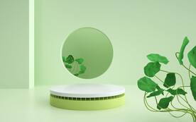 清新植物展台