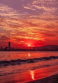 红色夕阳