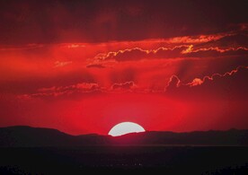 红色夕阳