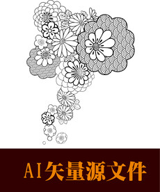 中国风线条花纹理