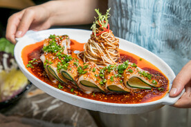 五花肉卷美食