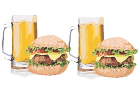 啤酒汉堡包