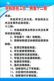学校防控工作  两案十二制