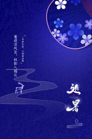 创意房地产处暑节气海报