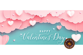 情人节折纸风背景