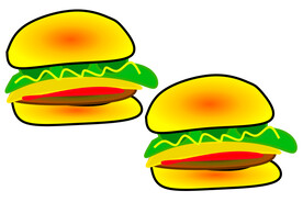 黄色汉堡