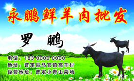 黑山羊肉批发名片