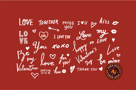 婚礼情人节手绘字体