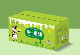 牛奶馍包装展开图 
