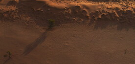 鸟瞰航拍荒野沙漠类火星地貌风光