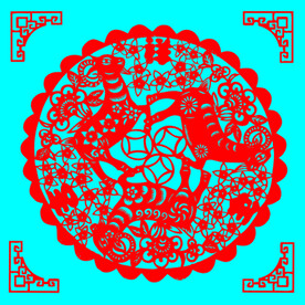 三羊开泰剪纸