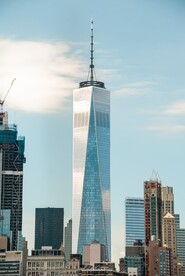 城市 纽约 鸟瞰 地平线 都市
