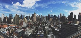 城市 纽约 鸟瞰 地平线 都市