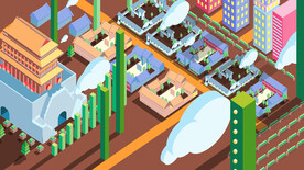 城市地标建筑插画手绘