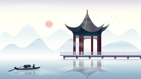 城市地标建筑插画手绘