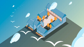 城市地标建筑插画手绘