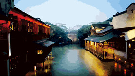 城市地标建筑插画手绘