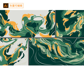 手绘液态几何背景