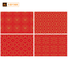 传统藤蔓装饰花纹