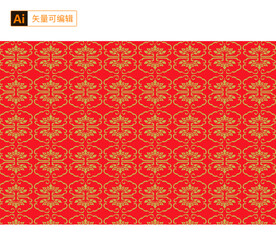 藤蔓植物花纹矢量背景